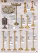  Processional Standing Altar Candlestick - Satin Brass 
